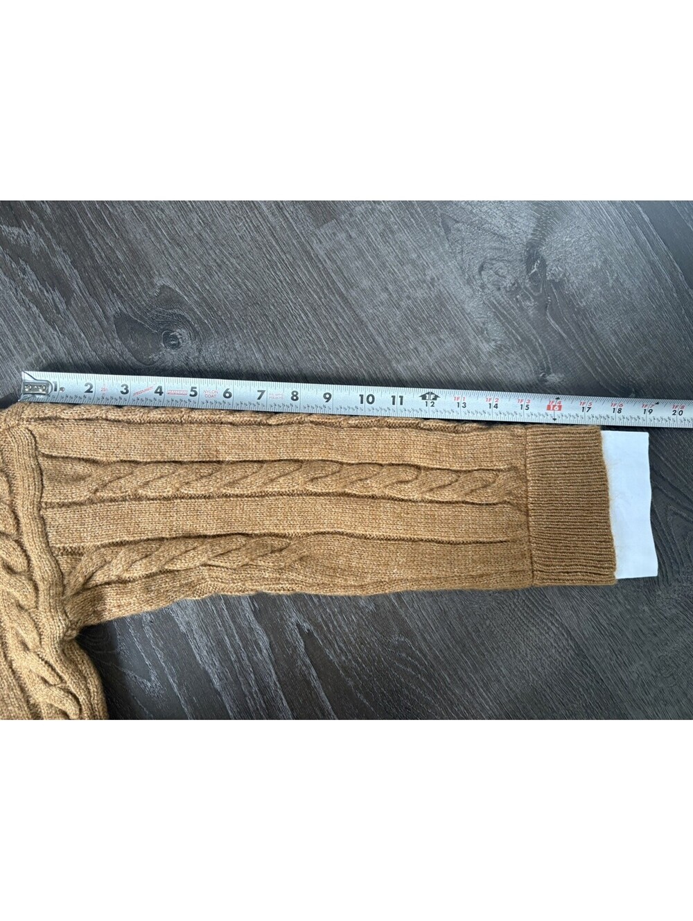 Anthropologie Pilcro Cable Knit Twofer Sweater Womens Small Brown Cotton Cropped - Picture 6 of 9